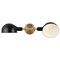Westinghouse Fixture Wall 60W 2-Light Langhorne Swivel Heads, Matte Black, Brushed Brass 6130800 - alternate 6